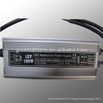 Fuente de alimentación llevada impermeable de 110V DC12V 100W